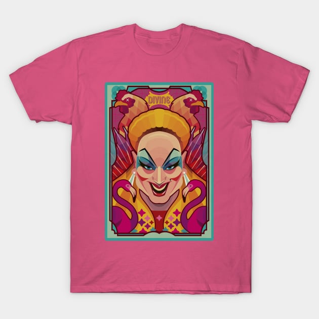 Pink Flamingos T-Shirt by Morts